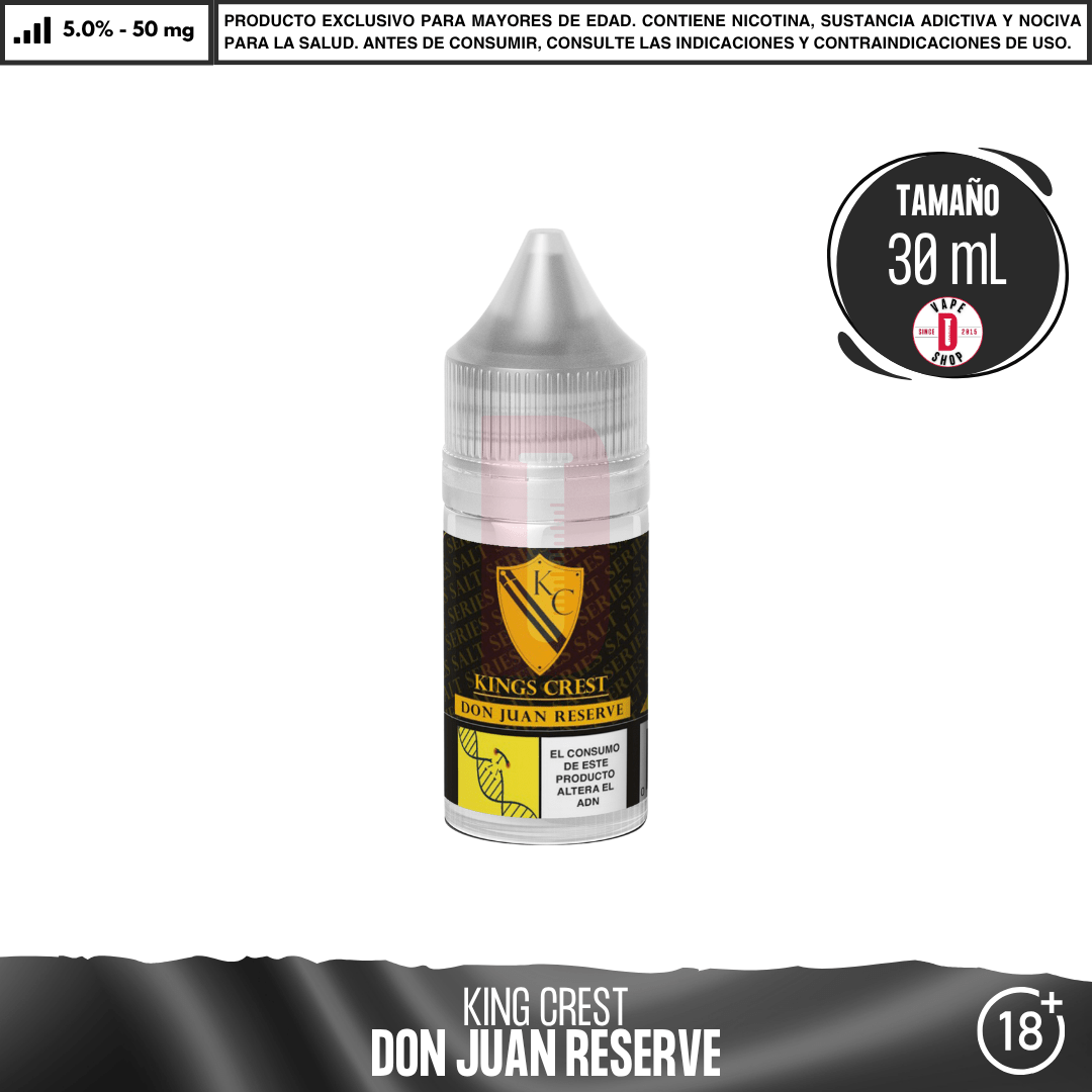 Don Juan Reserve Salts - Sales de Nicotina - King's Crest | SN-KK-DJR-50
