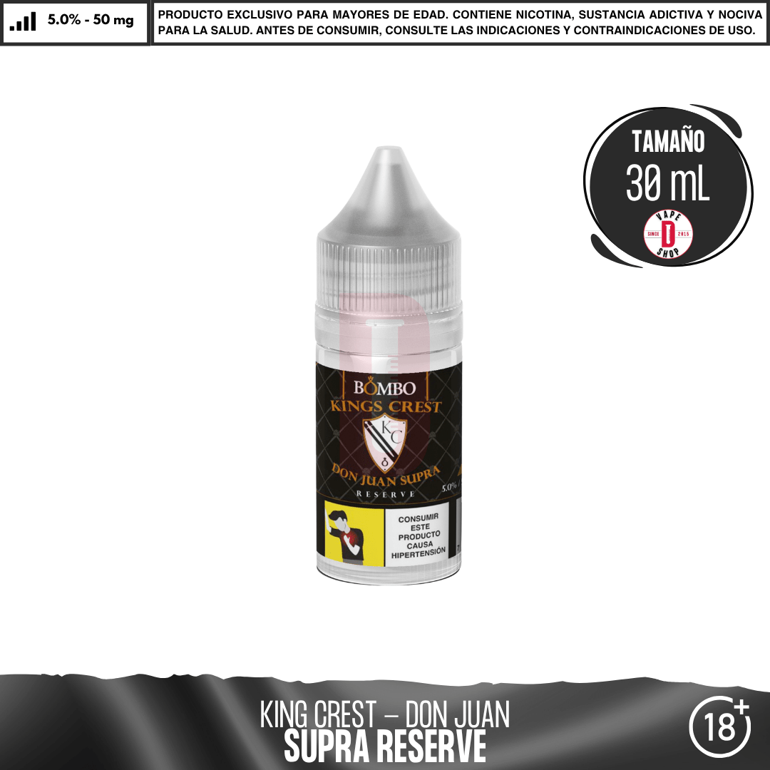 Don Juan Supra Reserve Salts - Sales de Nicotina - Bombo | SN-BOM-30-DJSR-50