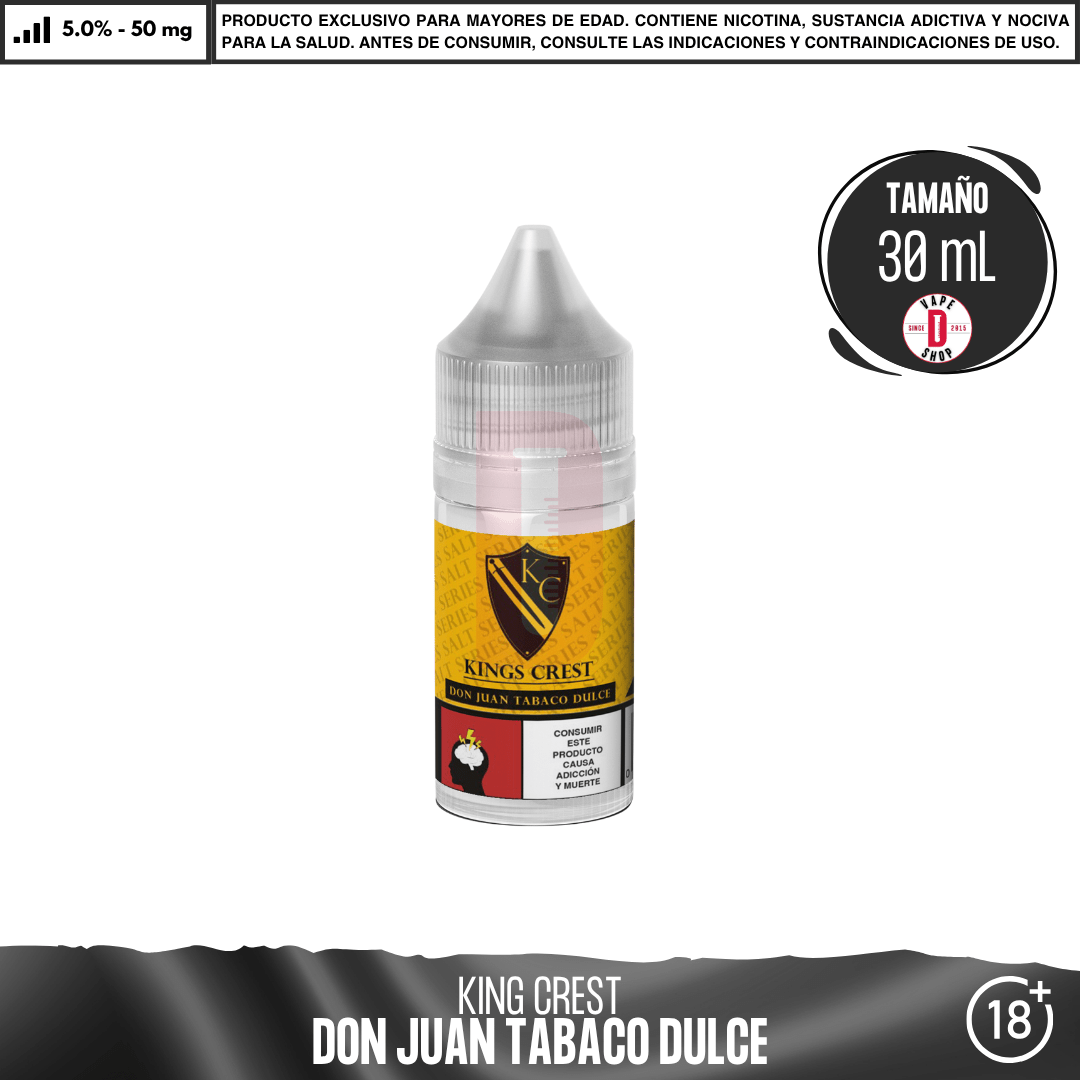 Don Juan Tabaco Dulce Salts - Sales de Nicotina - King's Crest | SN-KK-DJD-50