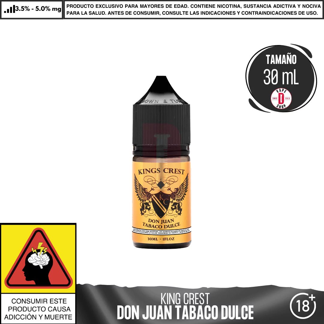 Don Juan Tabaco Dulce Salts - Sales de Nicotina - King's Crest | SN - KK - DJD - 35