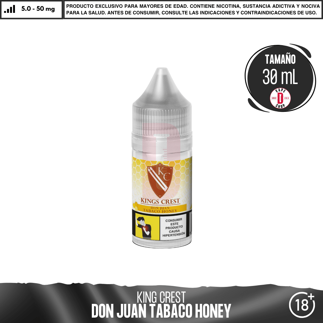 Don Juan Tabaco Honey Salts - Sales de Nicotina - King's Crest | SN-KK-DJH-50