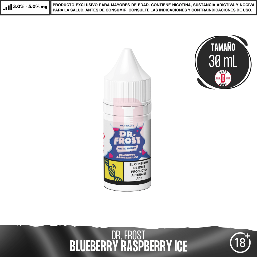 Dr Frost - Blueberry Raspberry Ice - Salts - Sales de Nicotina - Dr Frost | SN-DF-AE-BS-BR-30