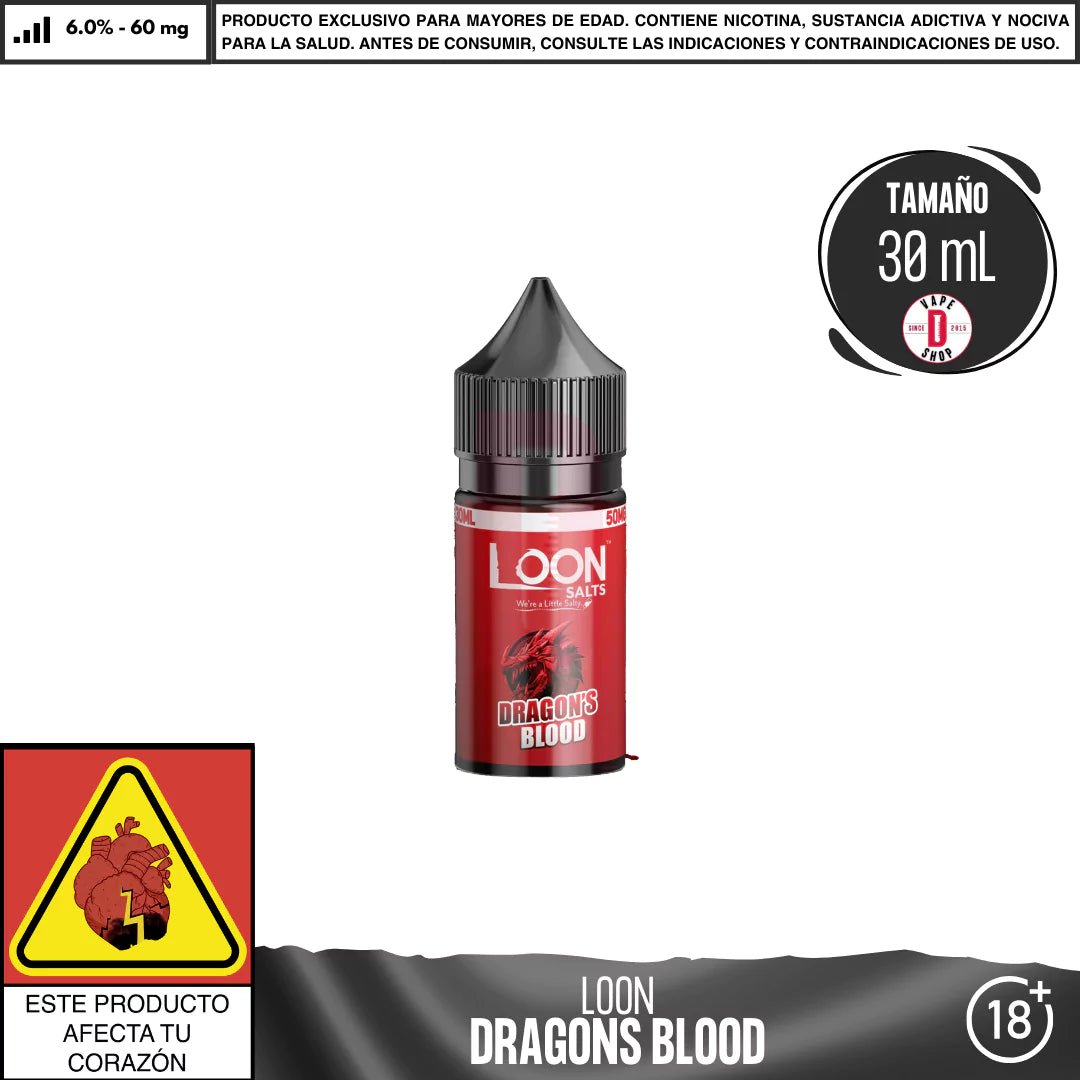 Dragon´s Blood Salts - Sales de Nicotina - Loon | SN - LO - DB