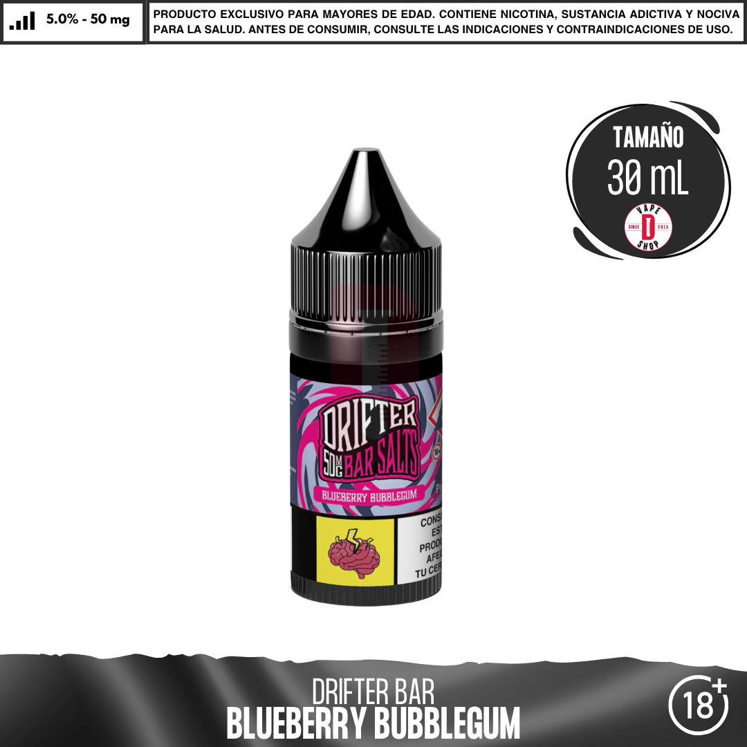 Drifter Bar Blueberry Bubblegum Salts - Sales de Nicotina - Juice Sauz | SN-JUS-DRB-BBG-50