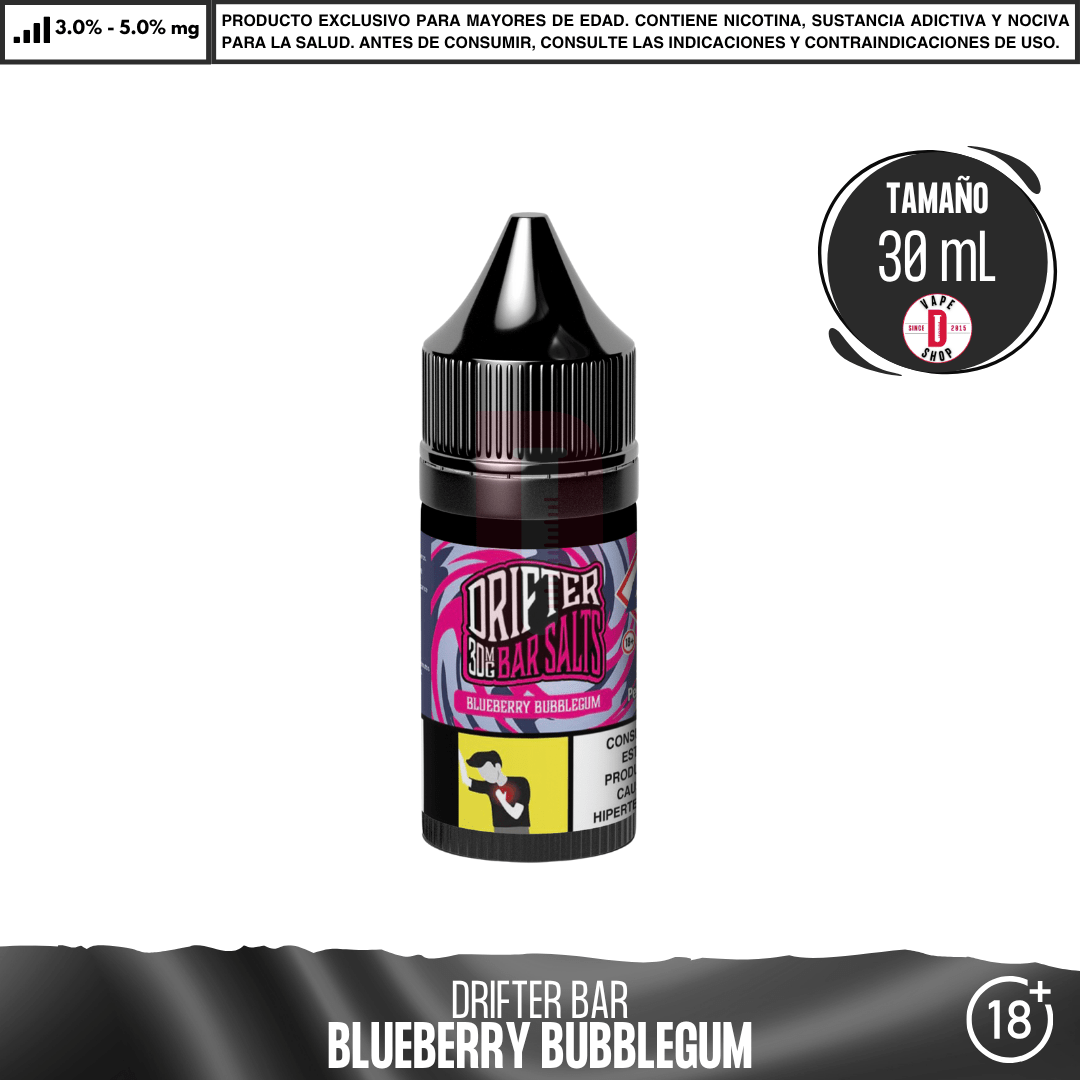 Drifter Bar Blueberry Bubblegum Salts - Sales de Nicotina - Juice Sauz | SN-JUS-DRB-BBG-30