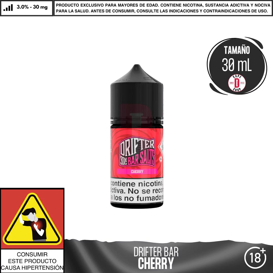 Drifter Bar Cherry Salts - Sales de Nicotina - Juice Sauz | SN - JUS - DRB - CHE - 30
