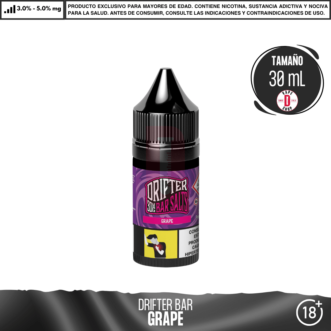 Drifter Bar Grape Salts - Sales de Nicotina - Juice Sauz | SN-JUS-DRB-GRA-30