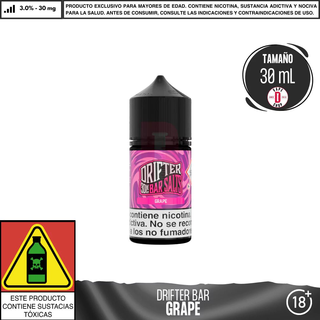 Drifter Bar Grape Salts - Sales de Nicotina - Juice Sauz | SN - JUS - DRB - GRA - 30