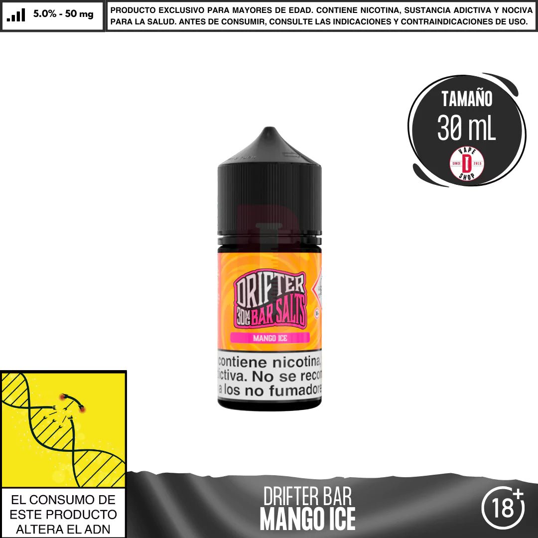 Drifter Bar Mango Ice Salts - Sales de Nicotina - Juice Sauz | SN - JUS - DRB - MAI - 50