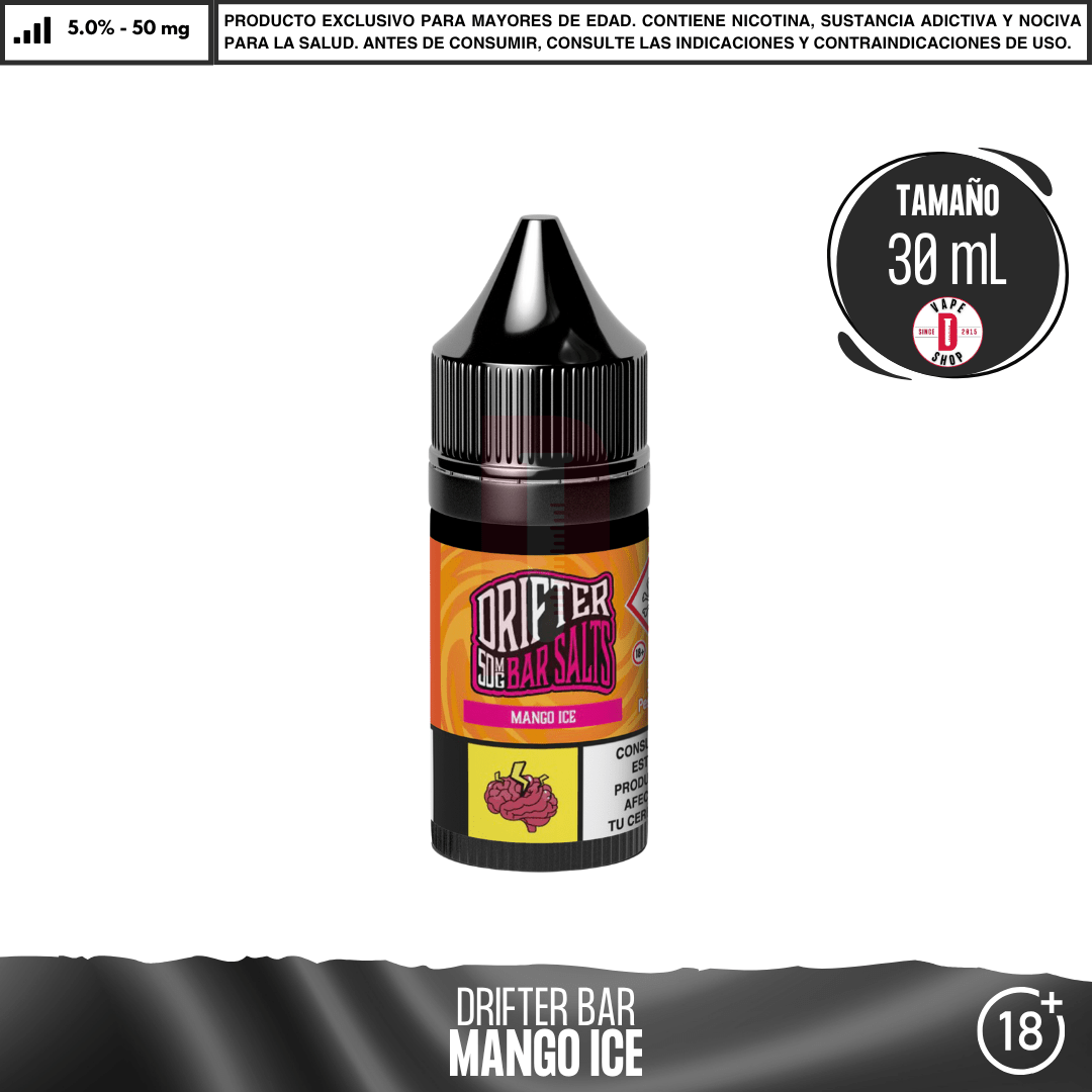 Drifter Bar Mango Ice Salts - Sales de Nicotina - Juice Sauz | SN-JUS-DRB-MAI-50
