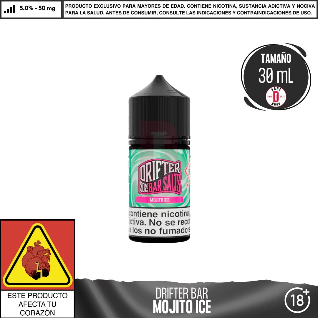 Drifter Bar Mojito Ice Salts - Sales de Nicotina - Juice Sauz | SN - JUS - DRB - MOI - 50