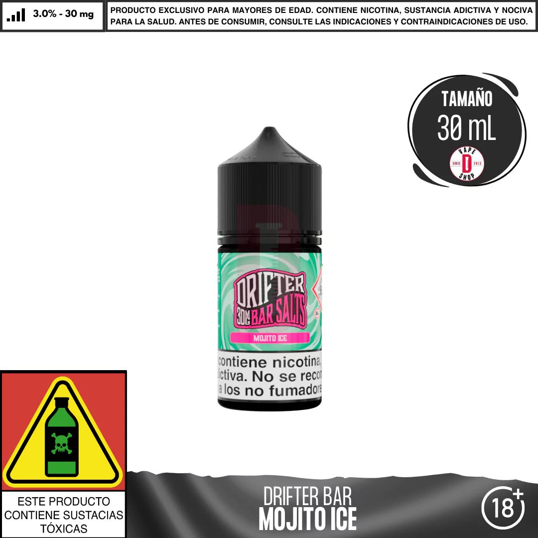Drifter Bar Mojito Ice Salts - Sales de Nicotina - Juice Sauz | SN - JUS - DRB - MOI - 30