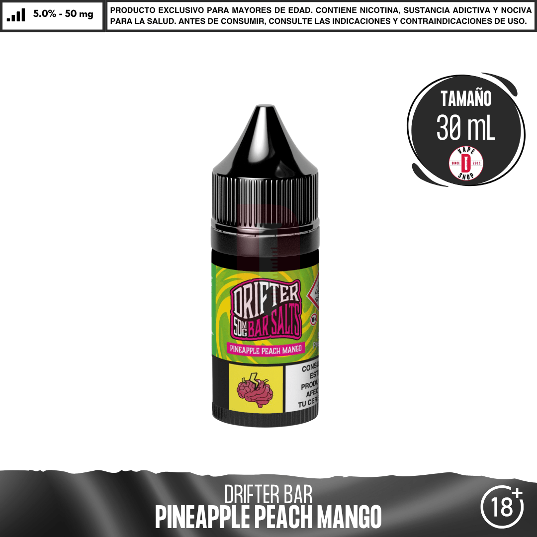Drifter Bar Pineapple Peach Mango Salts - Sales de Nicotina - Juice Sauz | SN-JUS-DRB-PPM-50