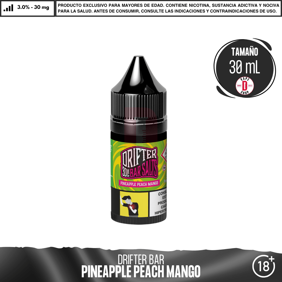 Drifter Bar Pineapple Peach Mango Salts - Sales de Nicotina - Juice Sauz | SN-JUS-DRB-PPM-30