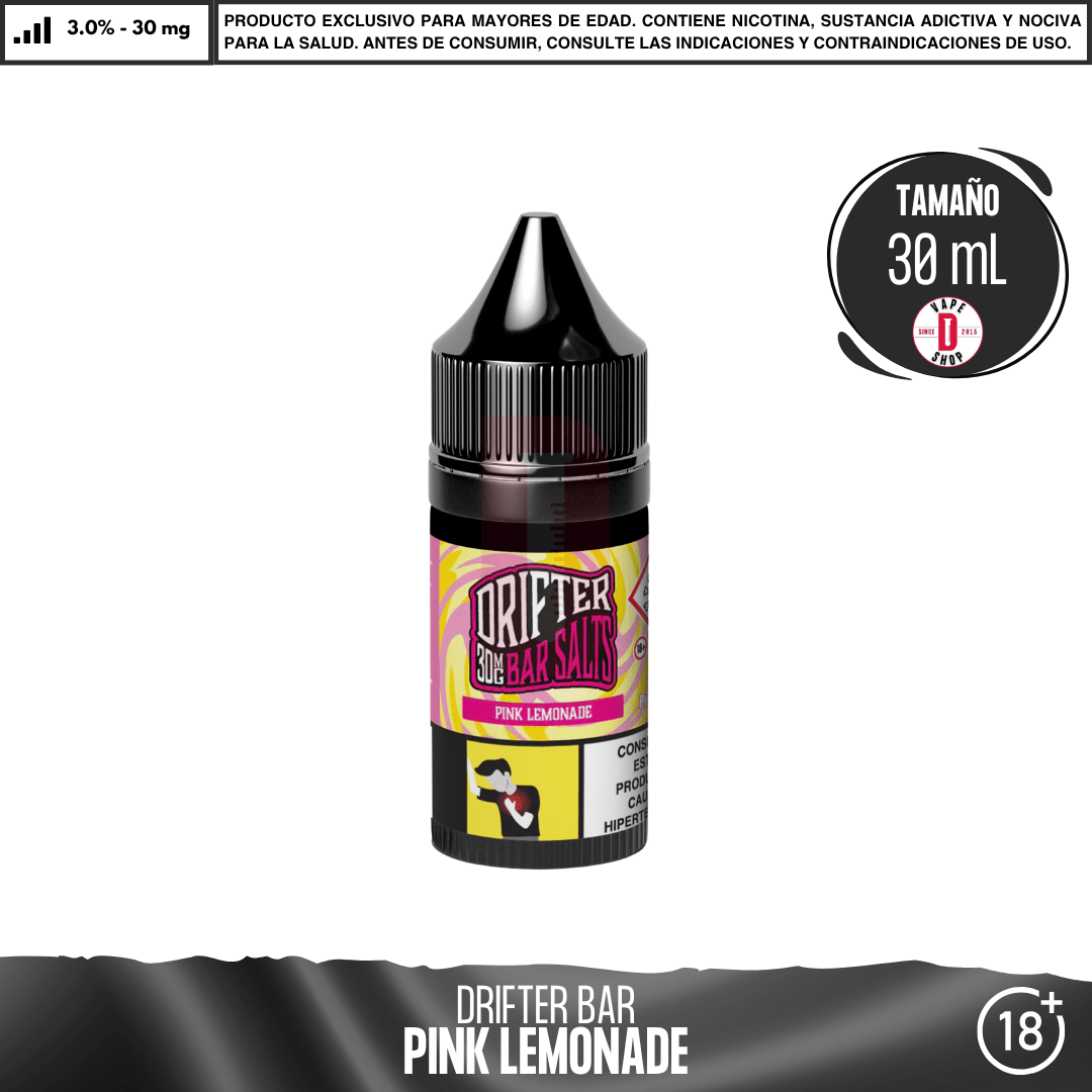 Drifter Bar Pink Lemonade Salts - Sales de Nicotina - Juice Sauz | SN-JUS-DRB-PIL-30