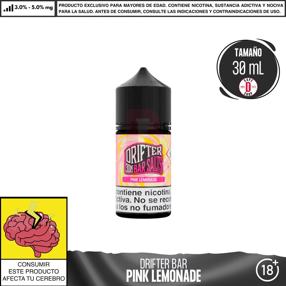 Drifter Bar Pink Lemonade Salts - Sales de Nicotina - Juice Sauz | SN - JUS - DRB - PIL - 30