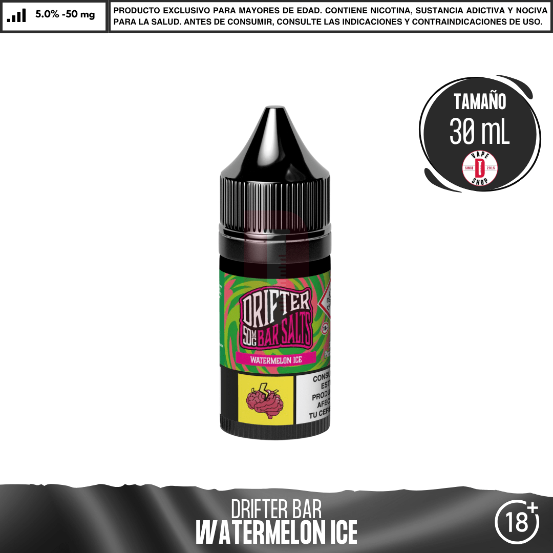 Drifter Bar Watermelon Ice Salts - Sales de Nicotina - Juice Sauz | SN-JUS-DRB-WAI-50