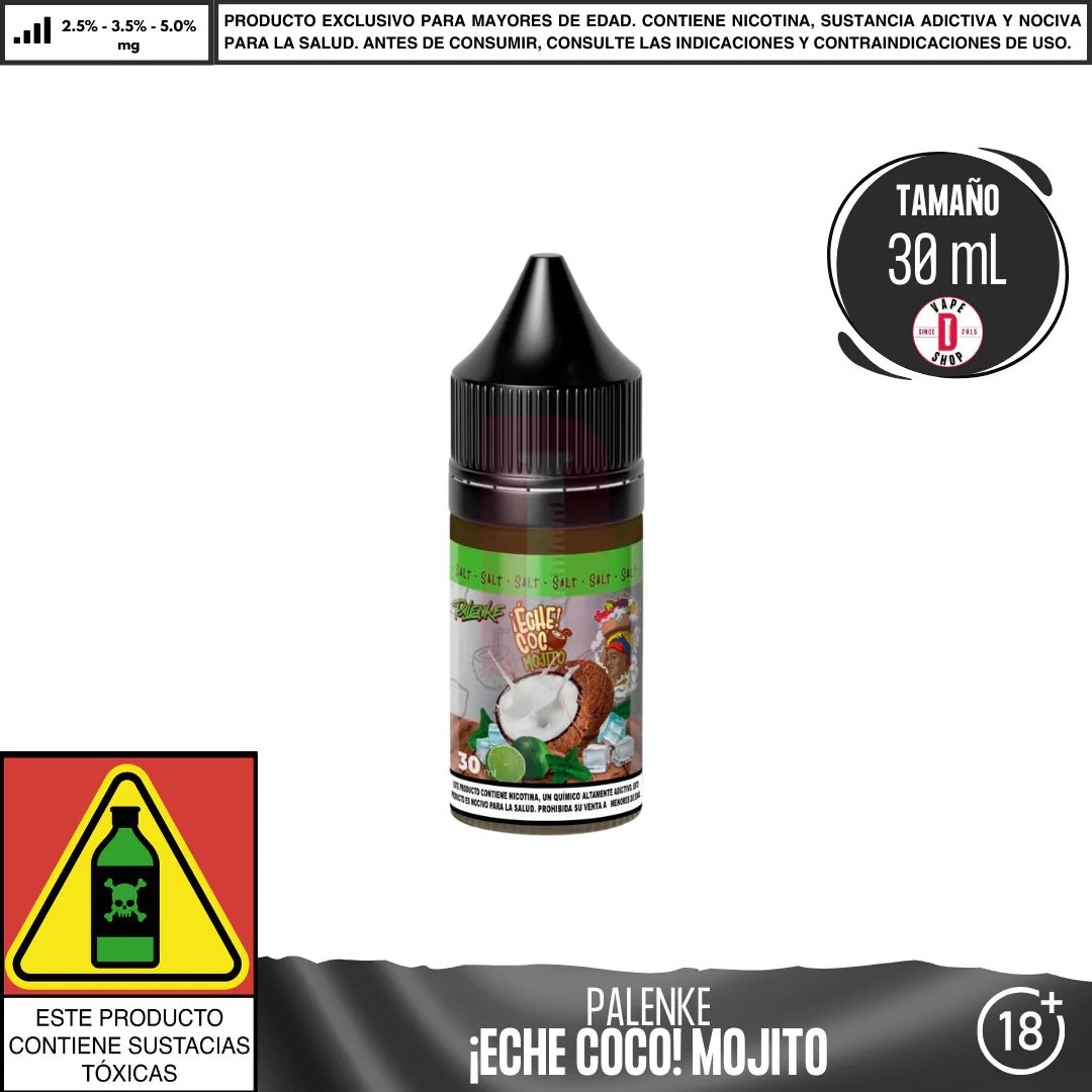 ¡Eche Coco! Mojito Sales - Sales de Nicotina - Palenke Ejuice | SN - PLK - ECM - 25