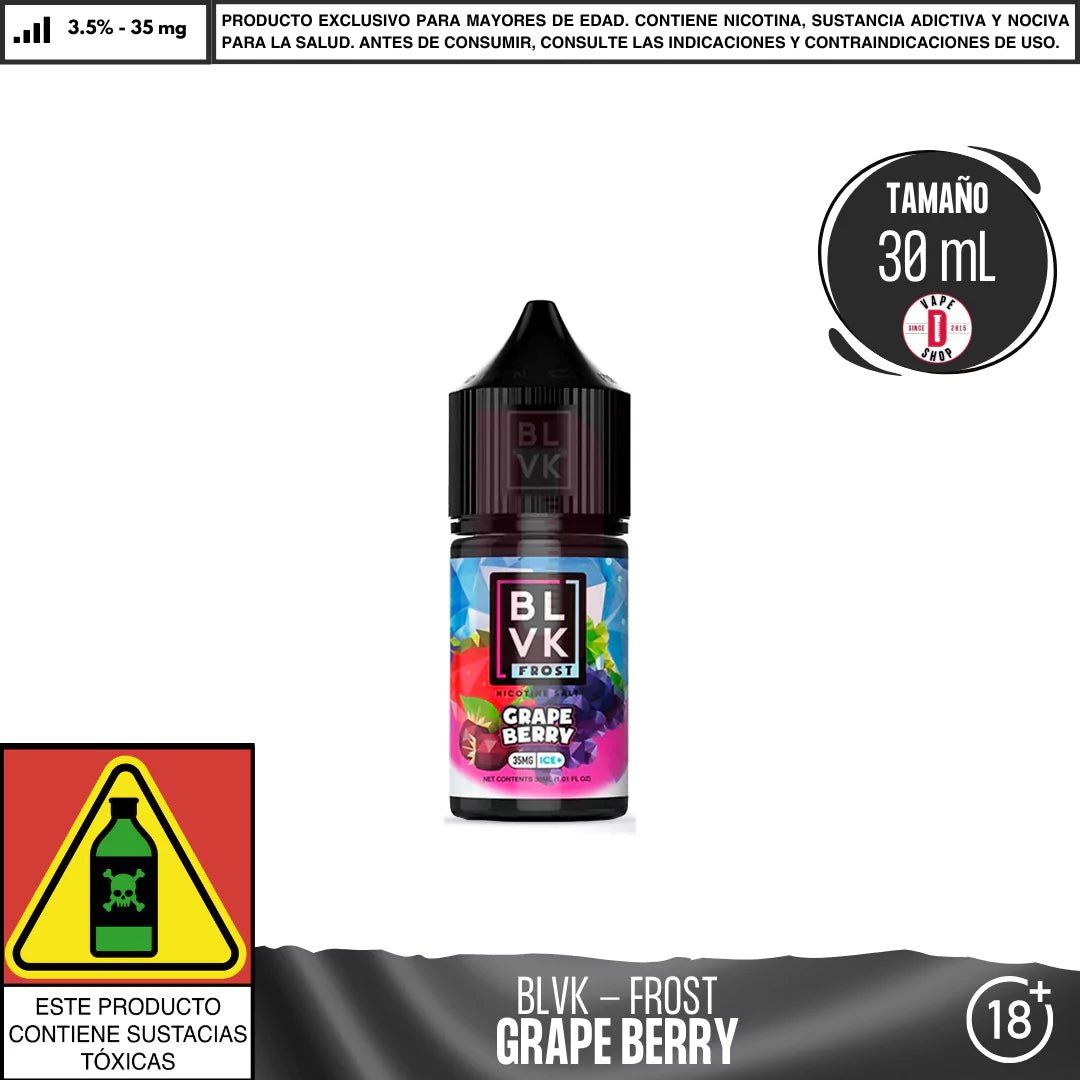 Frost Grape Berry Salts - Sales de Nicotina - BLVK | SN - BLVK - FRO - GRB - 35