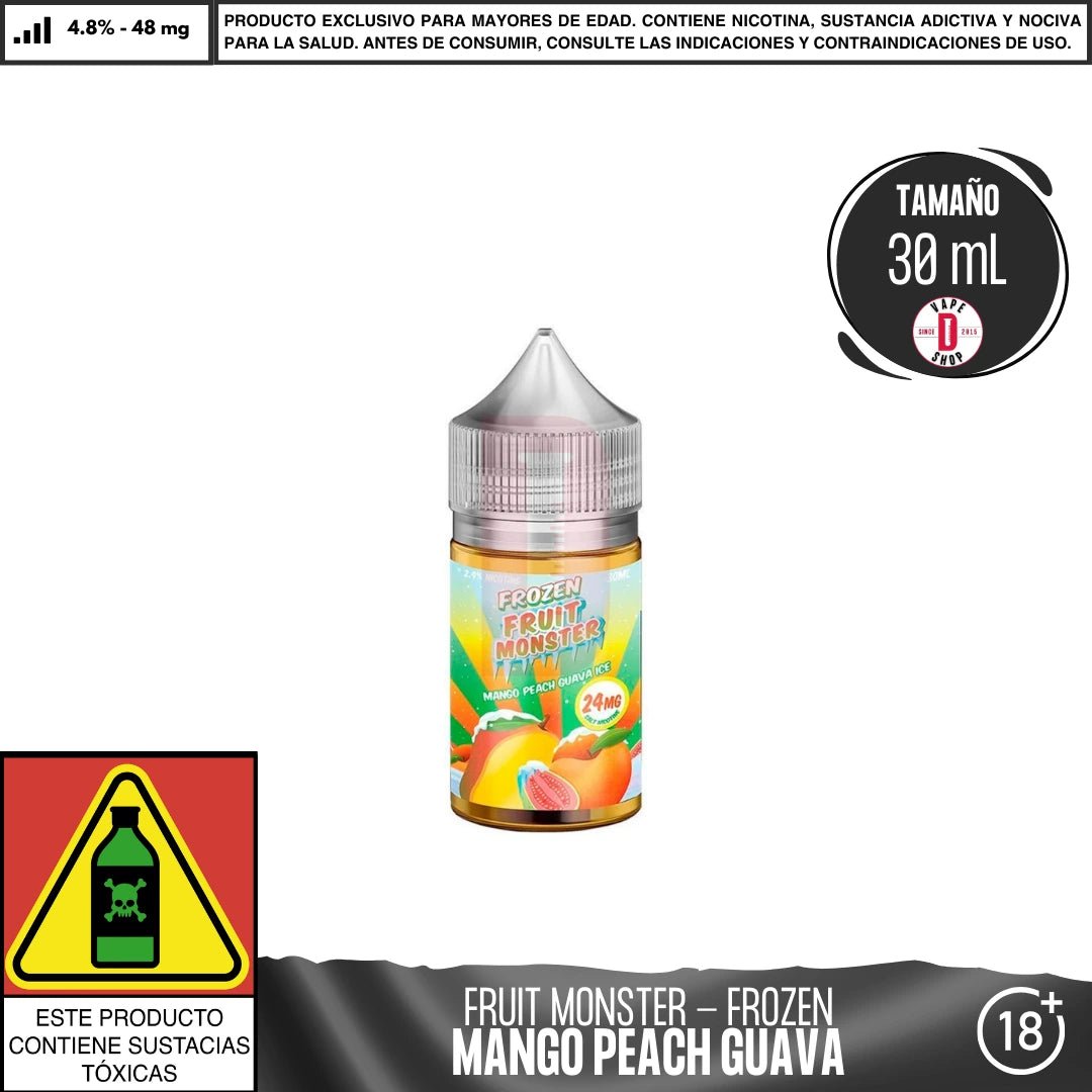 Frozen Fruit Monster Mango Peach Guava Ice Salts - Sales de Nicotina - Monsterlabs | SN - ML - FFM - MPG - 48