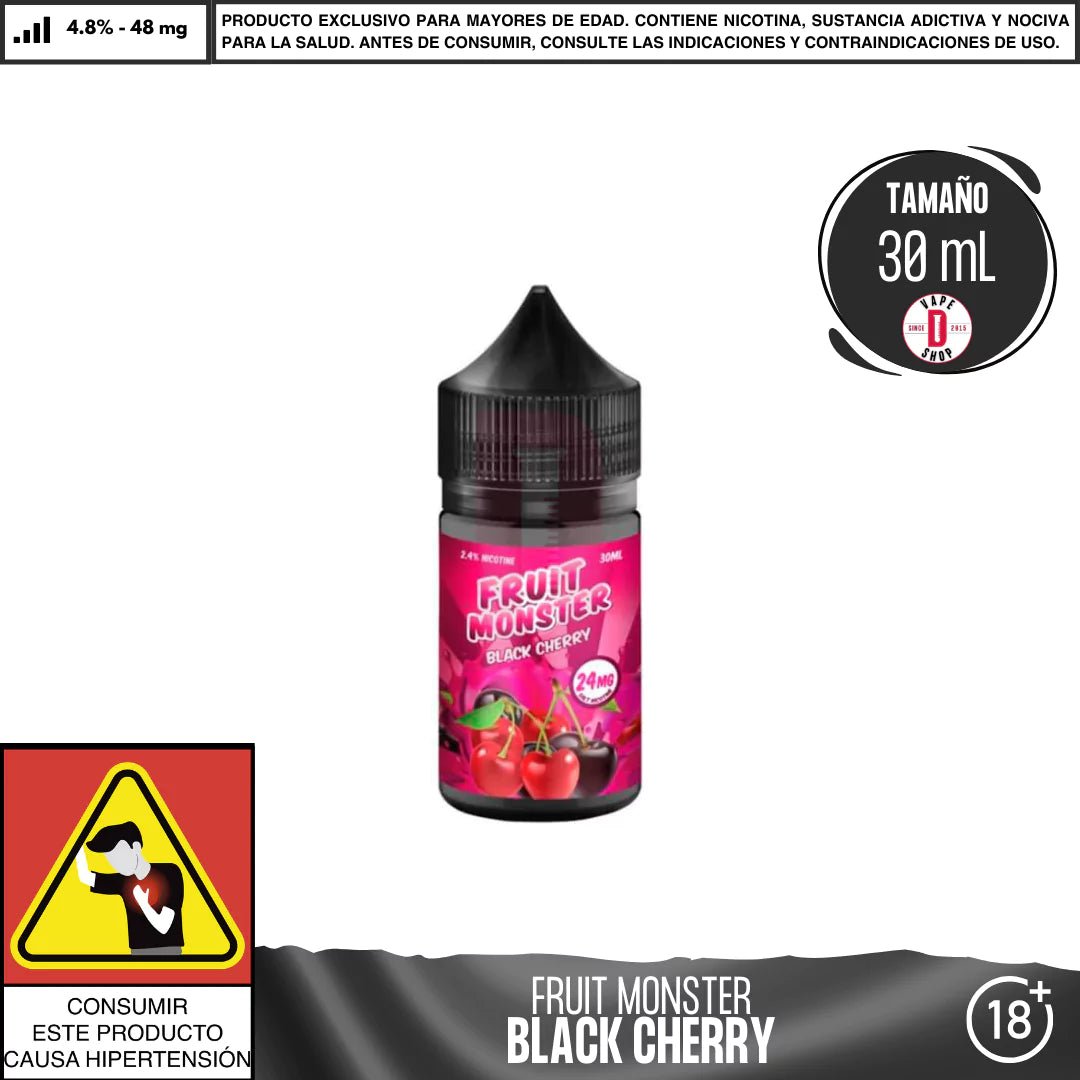 Fruit Monster Black Cherry Salts - Sales de Nicotina - Monsterlabs | SN - ML - FM - BC - 48