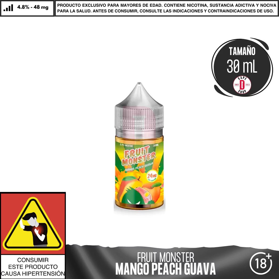 Fruit Monster Mango Peach Guava Salts - Sales de Nicotina - Monsterlabs | SN - ML - FM - MPG - 48