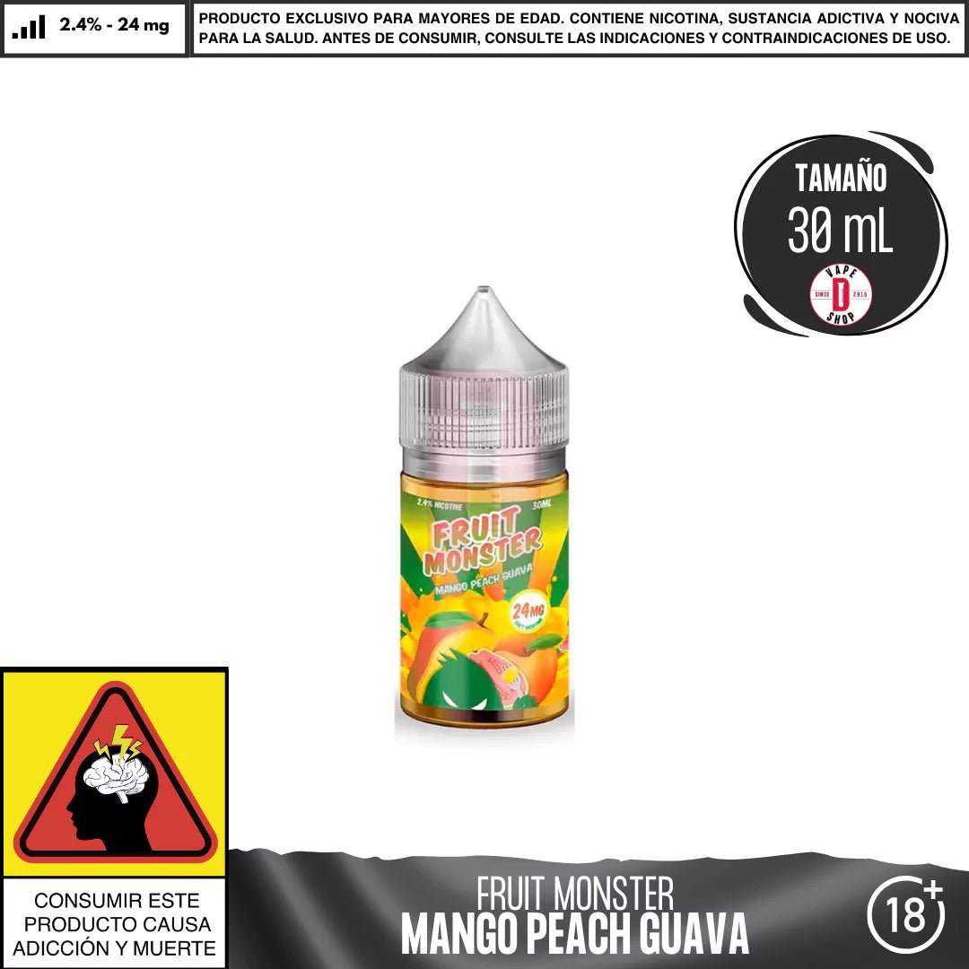 Fruit Monster Mango Peach Guava Salts - Sales de Nicotina - Monsterlabs | SN - ML - FM - MPG - 24