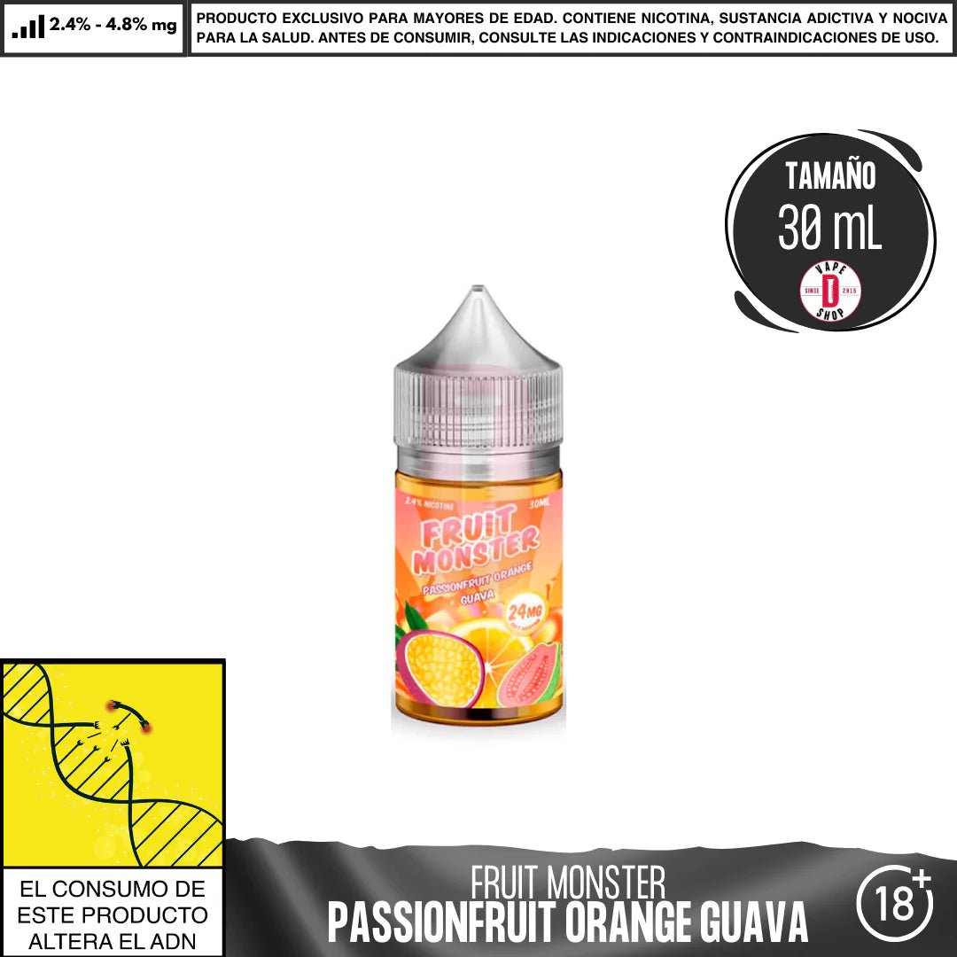 Fruit Monster Passionfruit Orange Guava Salts - Sales de Nicotina - Monsterlabs | SN - ML - FM - POG - 24