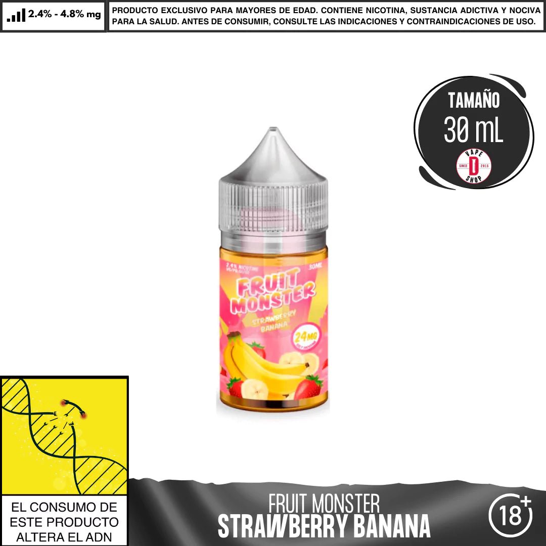 Fruit Monster Strawberry Banana Salts - Sales de Nicotina - Monsterlabs | SN - ML - FM - SB - 24