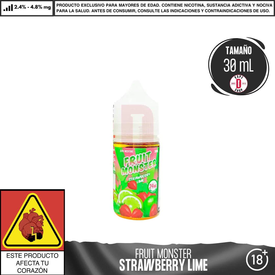 Fruit Monster Strawberry Lime Salts - Sales de Nicotina - Monsterlabs | SN - ML - FM - SL - 24