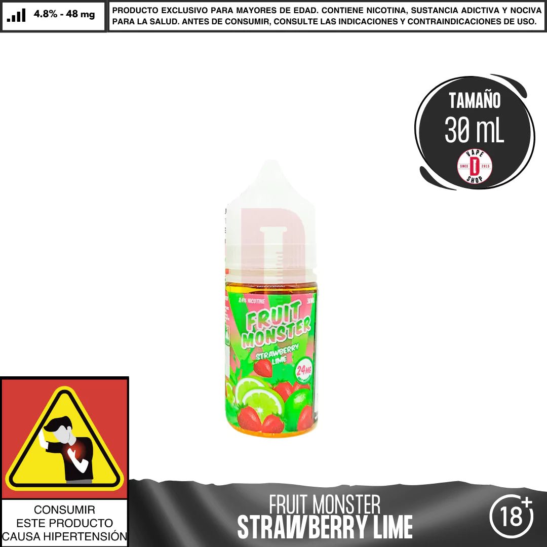 Fruit Monster Strawberry Lime Salts - Sales de Nicotina - Monsterlabs | SN - ML - FM - SL - 48