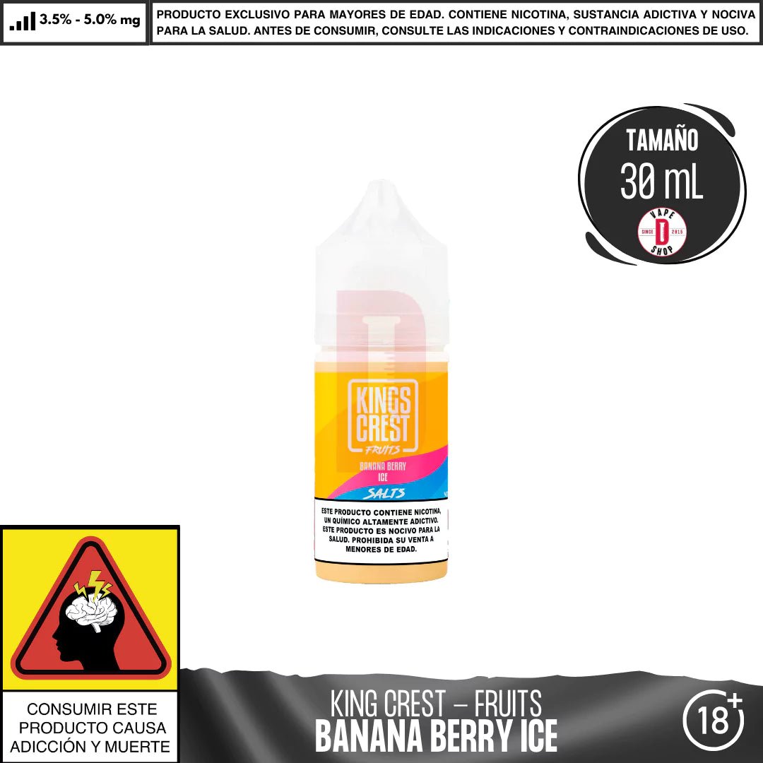 Fruits Banana Berry Ice Salts - Sales de Nicotina - King's Crest | SN - KK - FBBI - 50