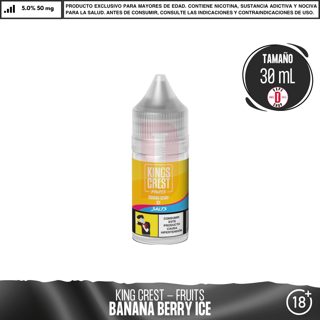 Fruits Banana Berry Ice Salts - Sales de Nicotina - King's Crest | SN-KK-FBBI-50