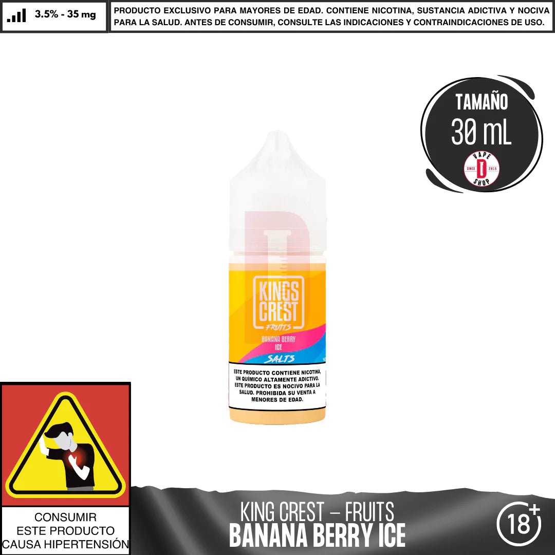 Fruits Banana Berry Ice Salts - Sales de Nicotina - King's Crest | SN - KK - FBBI - 35