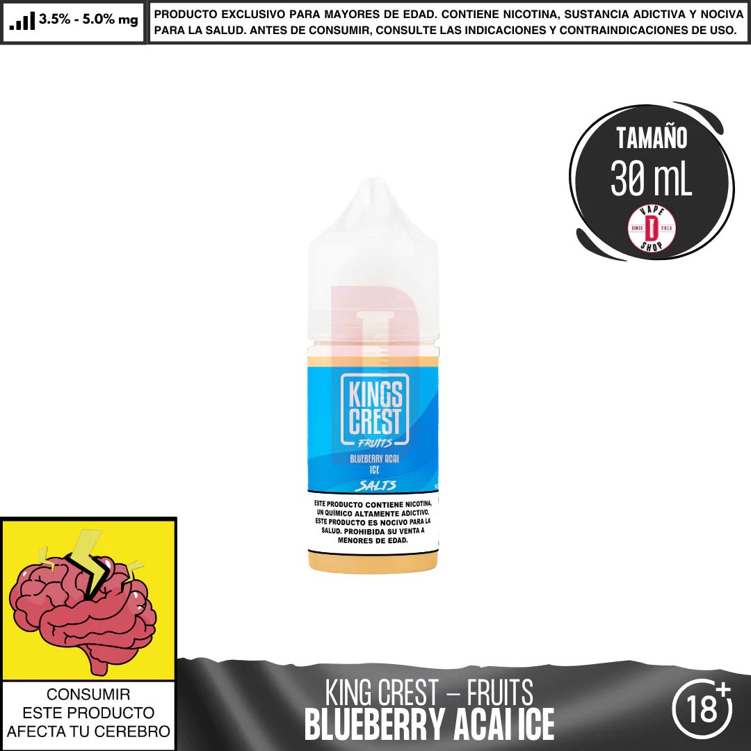 Fruits Blueberry Acai Ice Salts - Sales de Nicotina - King's Crest | SN - KK - FBAI - 50