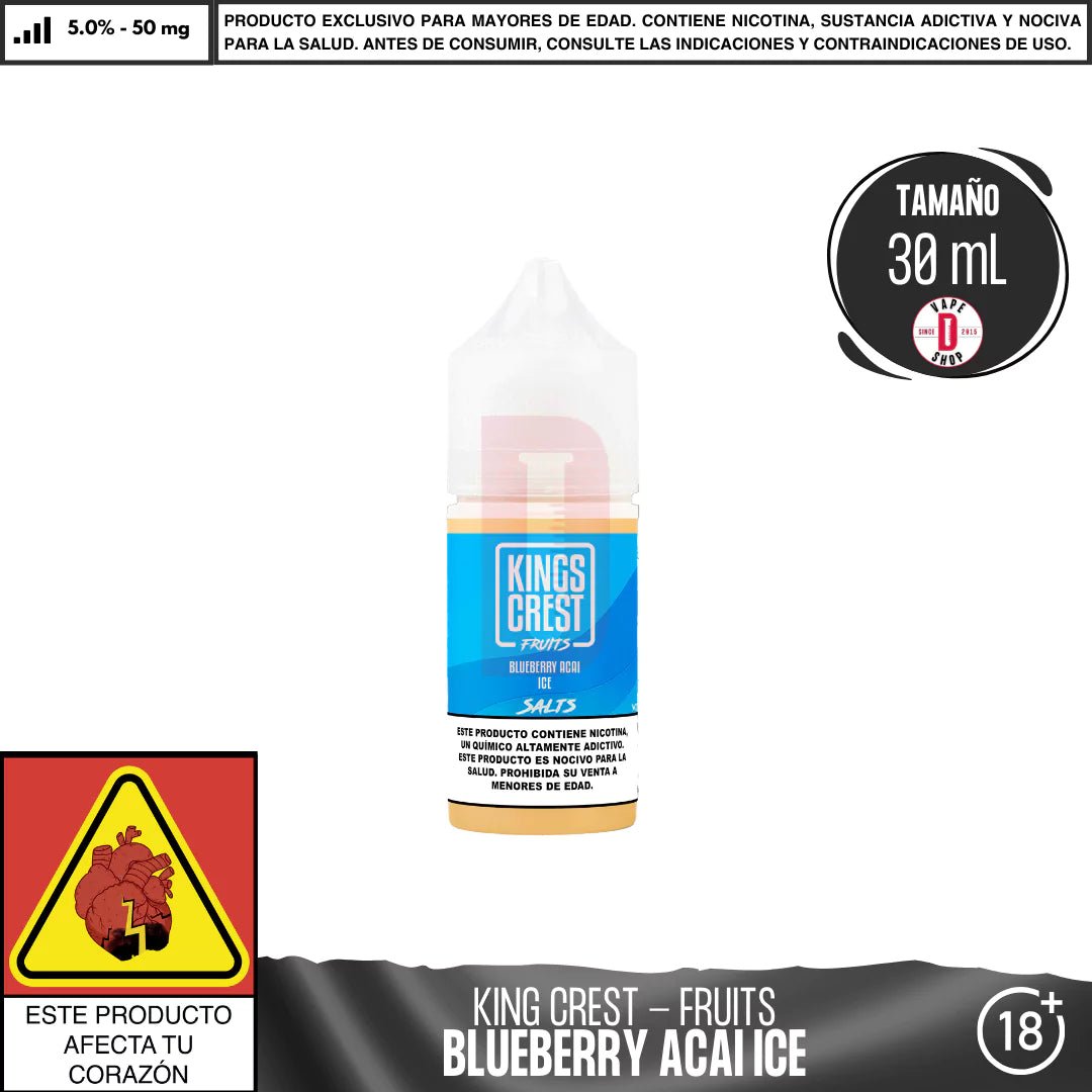 Fruits Blueberry Acai Ice Salts - Sales de Nicotina - King's Crest | SN - KK - FBAI - 35
