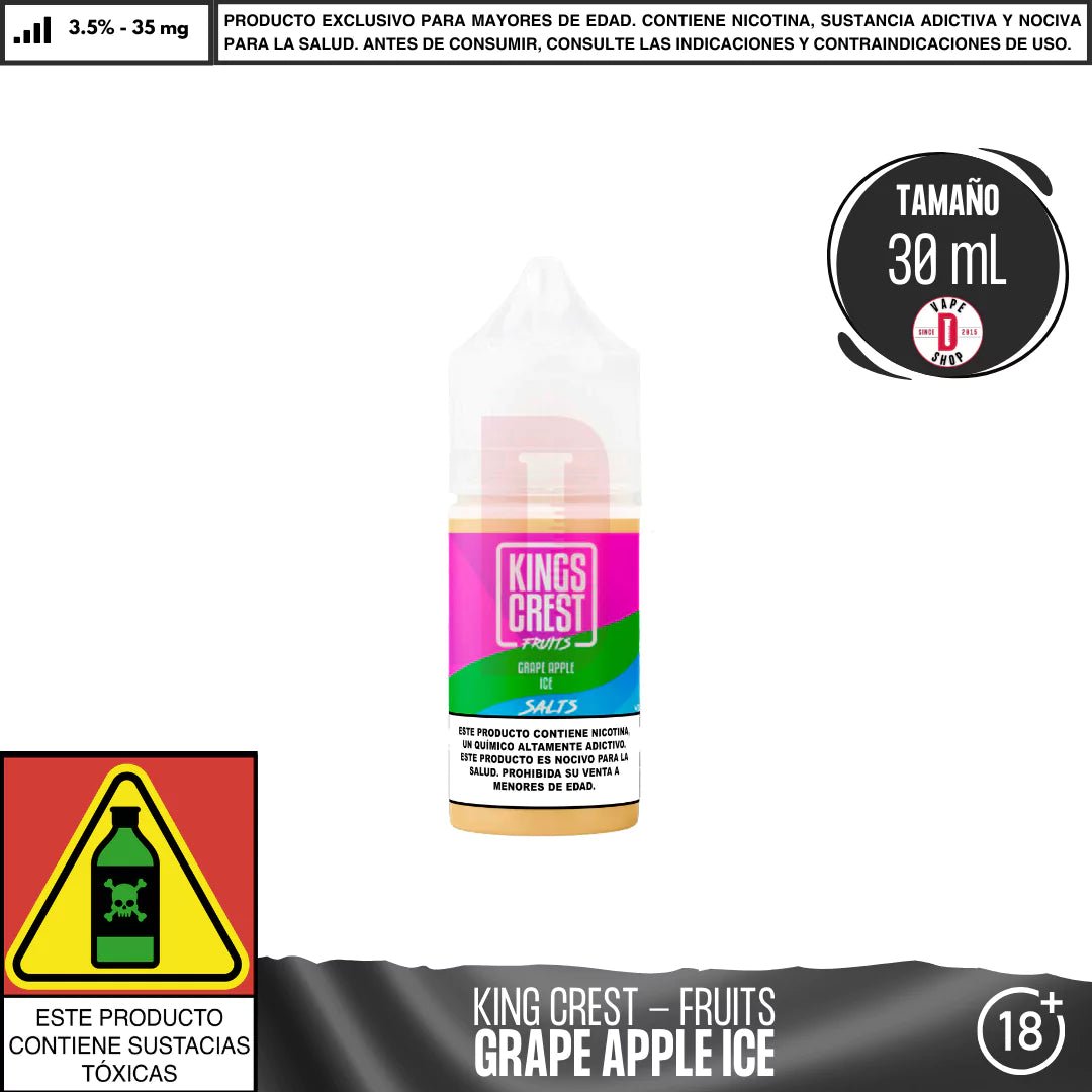 Fruits Grape Apple Ice Salts - Sales de Nicotina - King's Crest | SN - KK - FGAI - 35