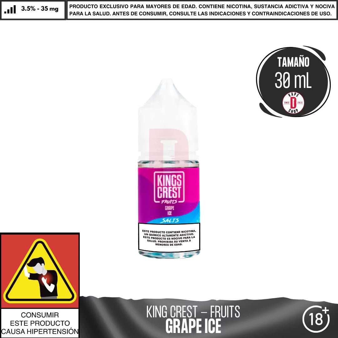 Fruits Grape Ice Salts - Sales de Nicotina - King's Crest | SN - KK - FGI - 35