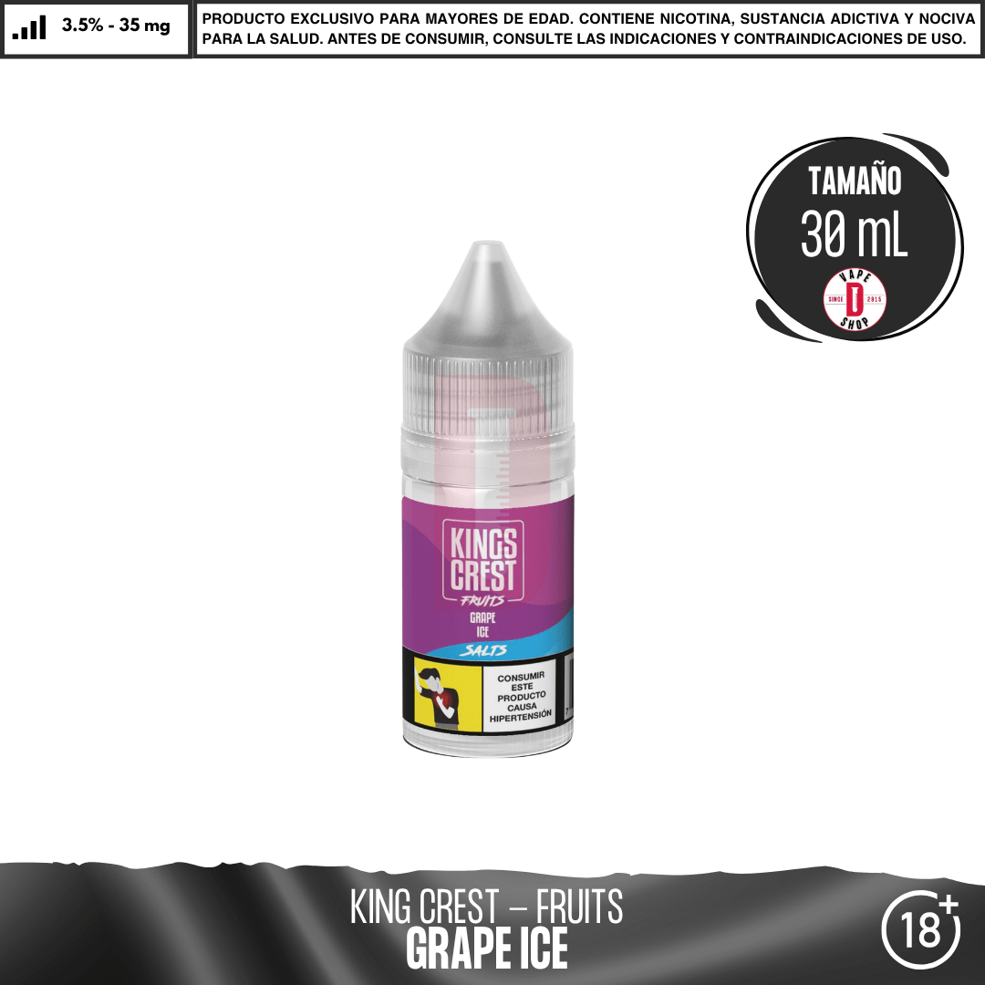 Fruits Grape Ice Salts - Sales de Nicotina - King's Crest | SN-KK-FGI-35