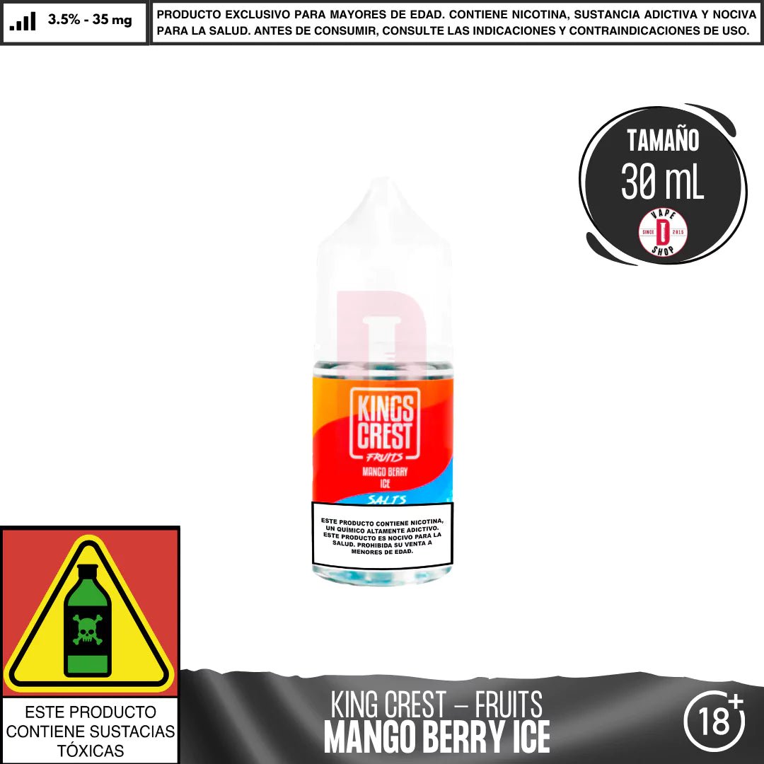 Fruits Mango Berry Ice Salts - Sales de Nicotina - King's Crest | SN - KK - FMBI - 35