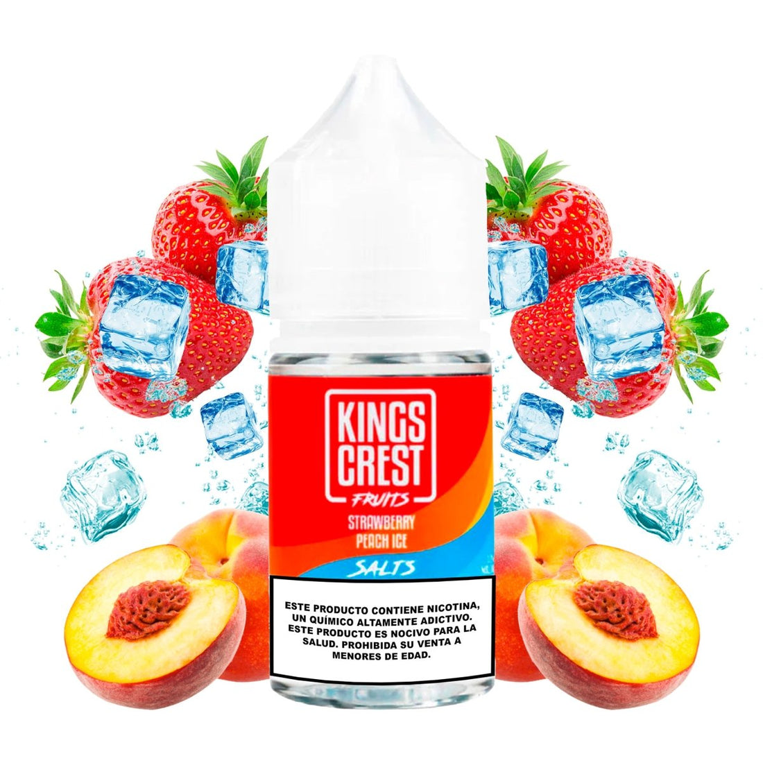 Fruits Strawberry Peach Ice Salts - Sales de Nicotina - Kings Crest | SN - KK - FSPI - 35