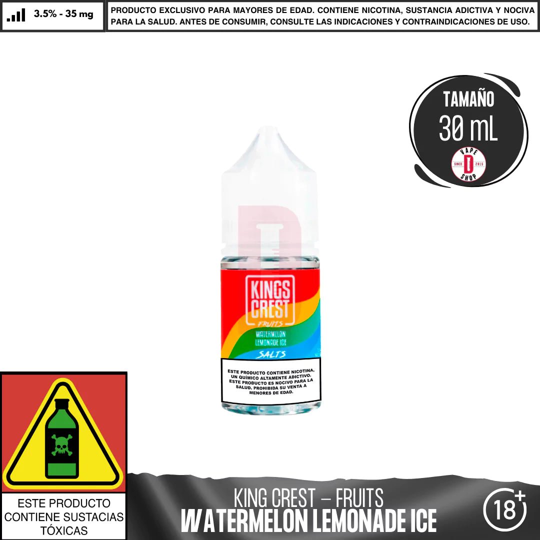 Fruits Watermelon Lemonade Ice Salts - Sales de Nicotina - King's Crest | SN - KK - FWLI - 35