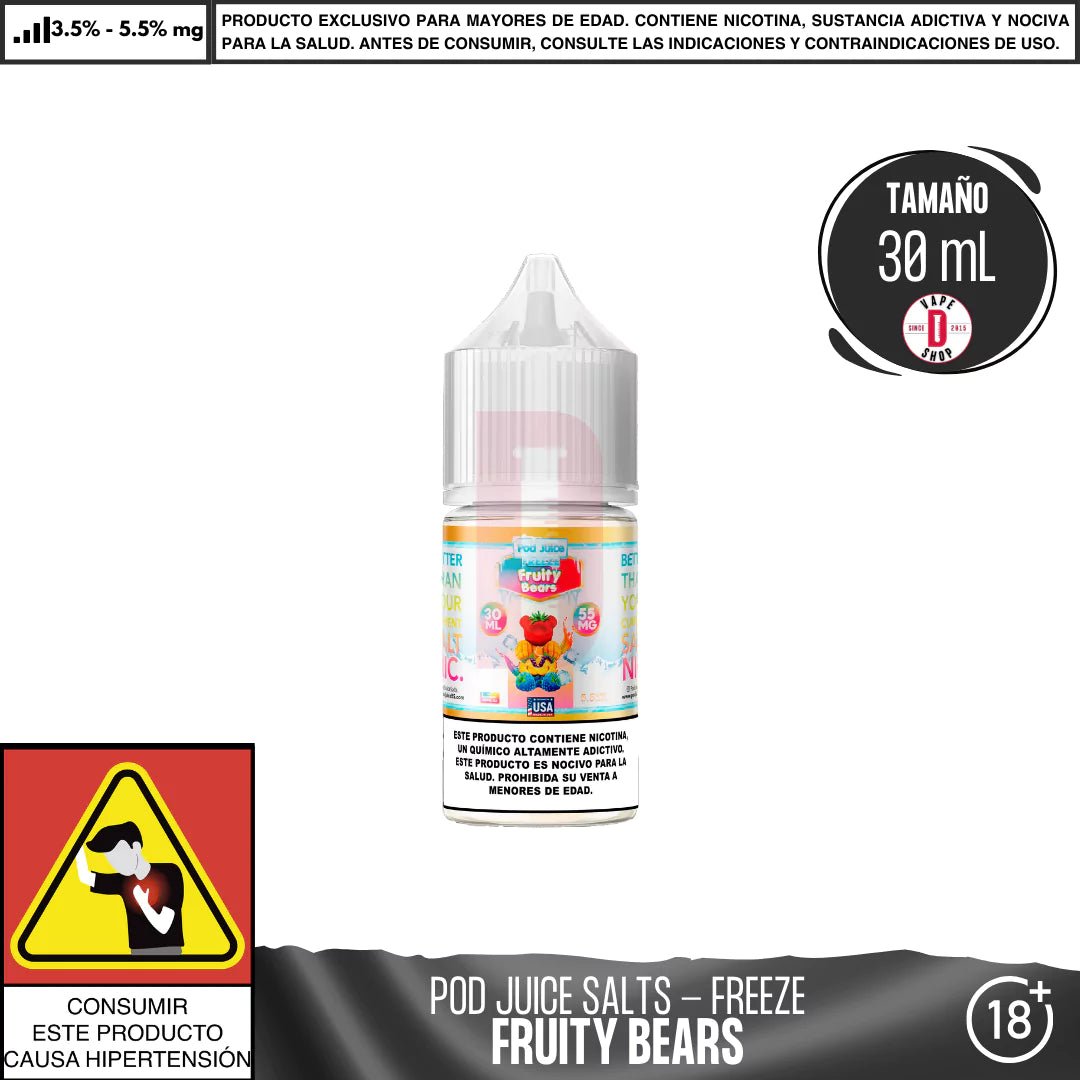 Fruity Bears Freeze Salts - Sales de Nicotina - Pod Juice | SN - PJ - FRBF - 35