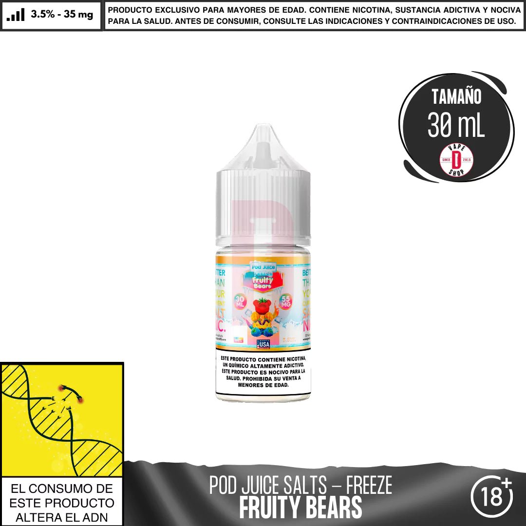 Fruity Bears Freeze Salts - Sales de Nicotina - Pod Juice | SN - PJ - FRBF - 35