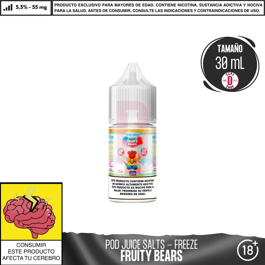 Fruity Bears Freeze Salts - Sales de Nicotina - Pod Juice | SN - PJ - FRBF - 55