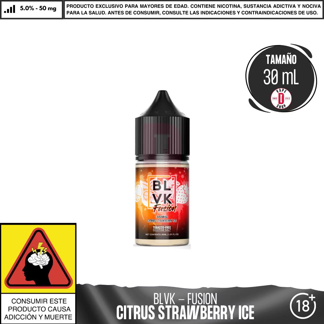 Fusion Citrus Strawberry Ice Salts - Sales de Nicotina - BLVK | SN - BLVK - FUS - CSI - 50