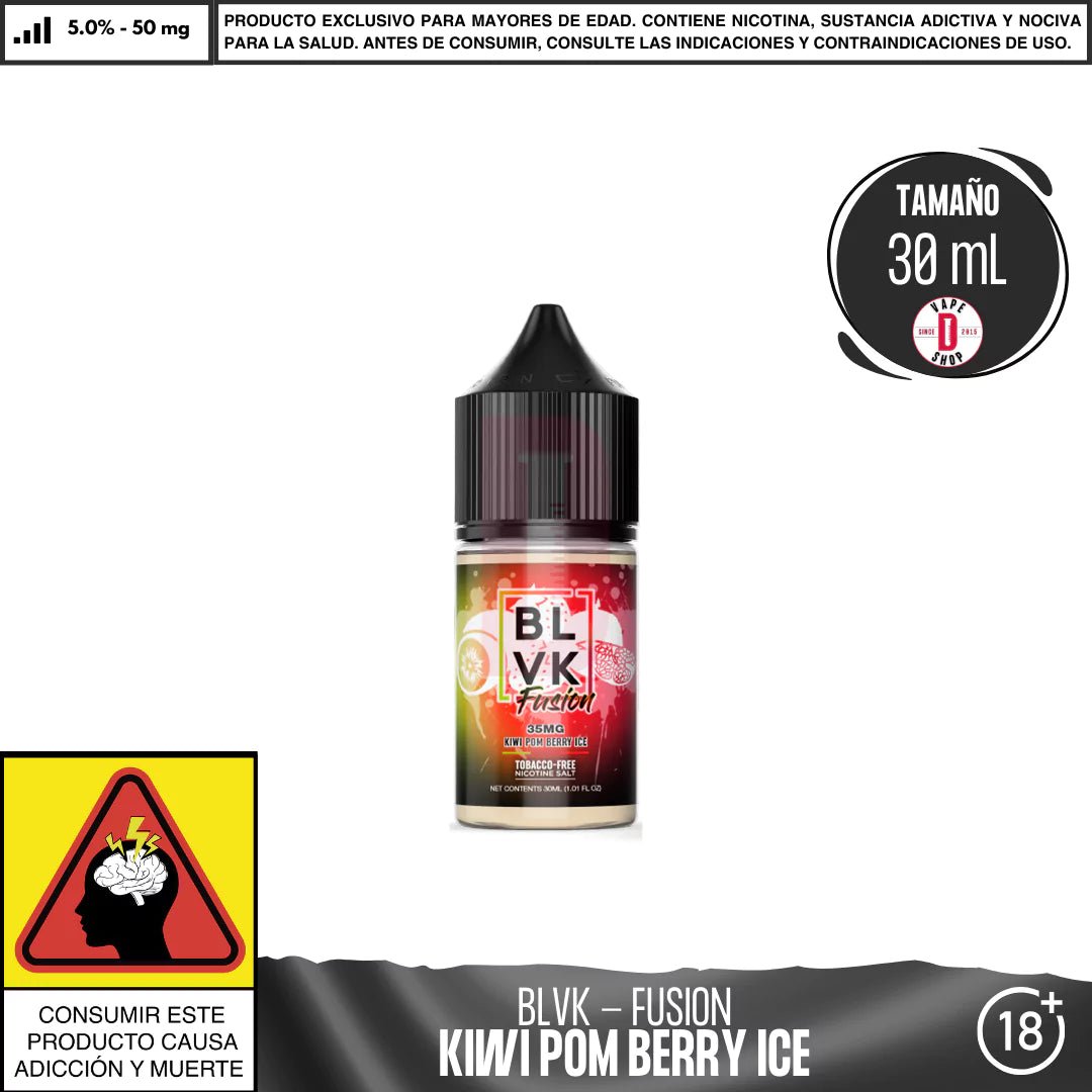 Fusion Kiwi Pom Berry Ice Salts - Sales de Nicotina - BLVK | SN - BLVK - FUS - KPB - 50