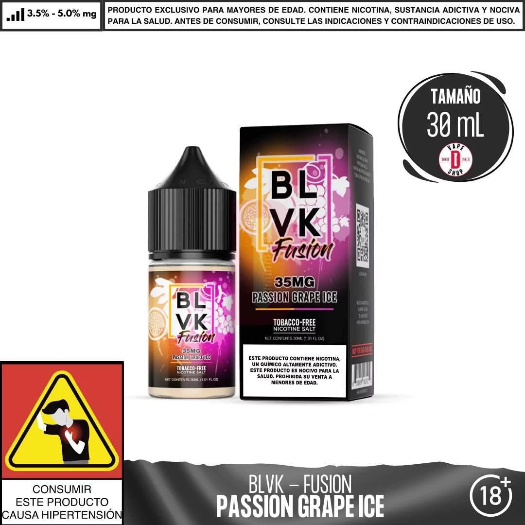 Fusion Passion Grape Ice Salts - Sales de Nicotina - BLVK | SN - BLVK - FUS - PGI - 35