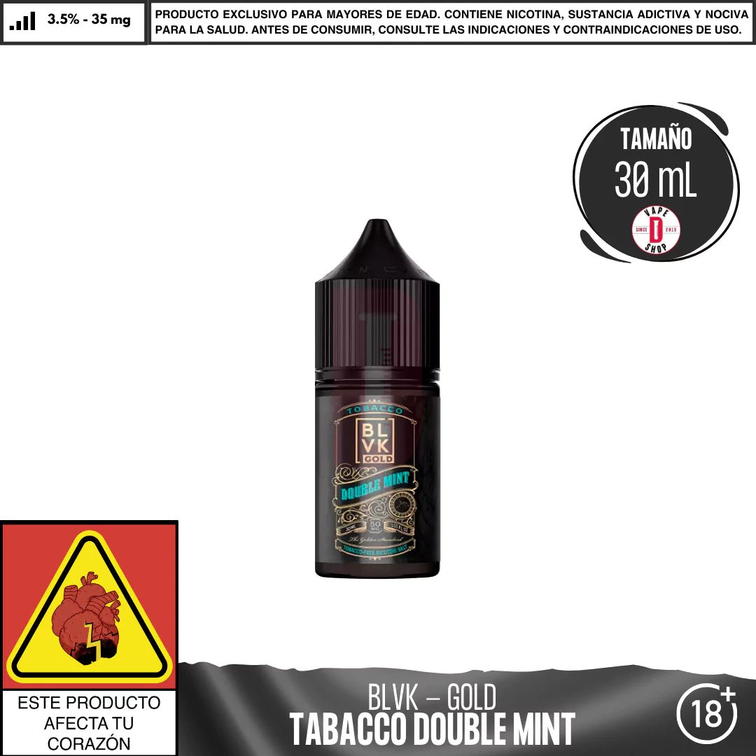 Gold Double Mint Salts - Sales de Nicotina - BLVK | SN - BLVK - GOL - DOM - 35