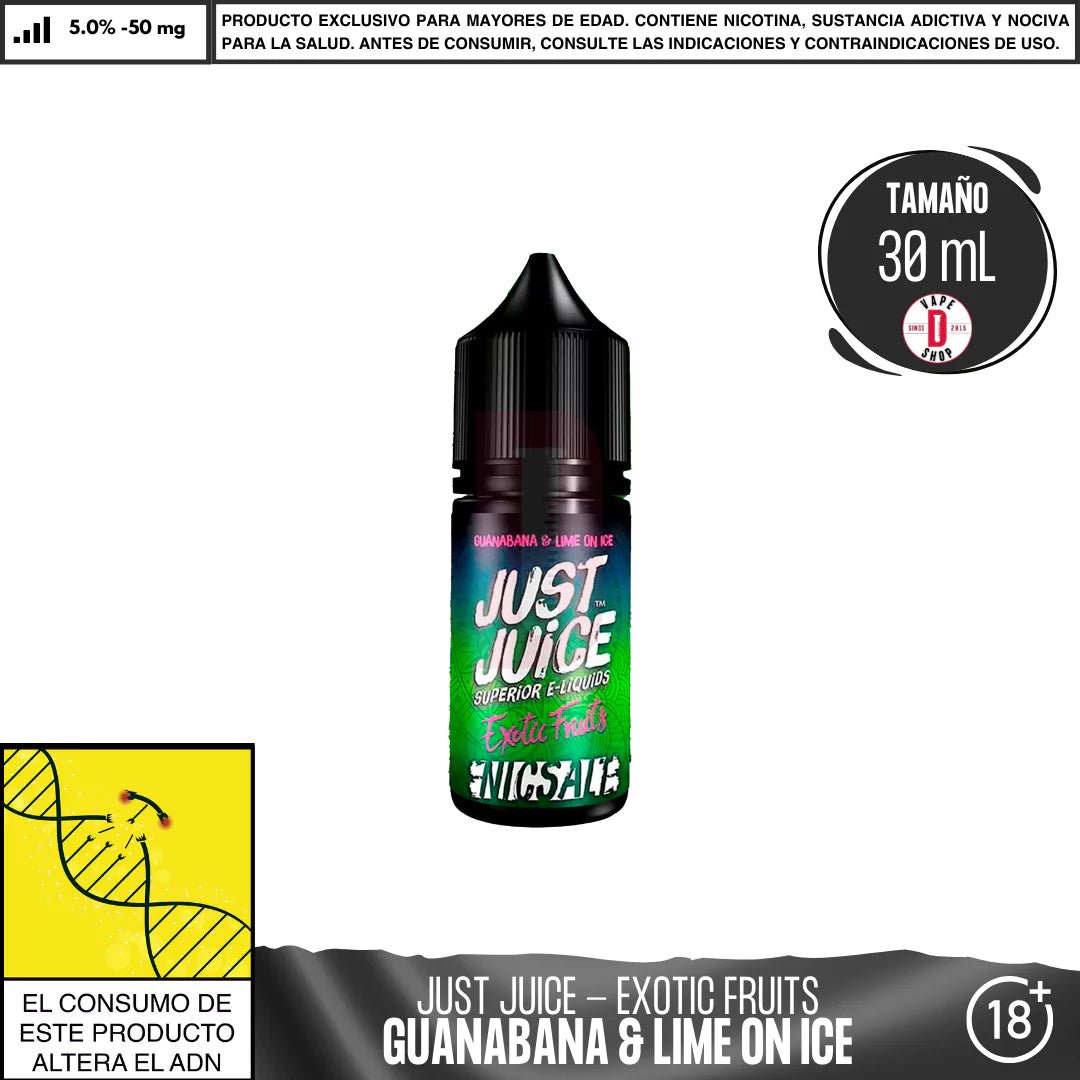 Guanabana & Lime on Ice Salts - Sales de Nicotina - Just Juice | SN - JJ - GLI - 30